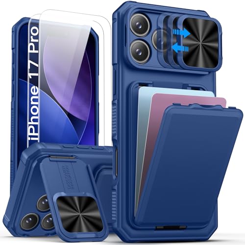 Image of SSLOTSCASE for iPhone 17 Pro Case with 2X Screen Protector, Blue