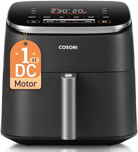 Cosori Freidora de Aire Turbo Blaze 6L, Air Fryer 9 in 1, co Moto...