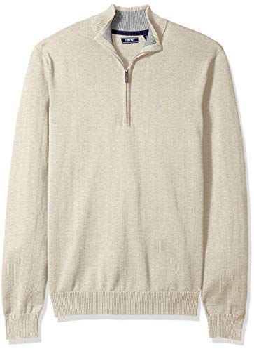 IZOD Men's Fine Gauge Solid 1/4 Zip Sweater