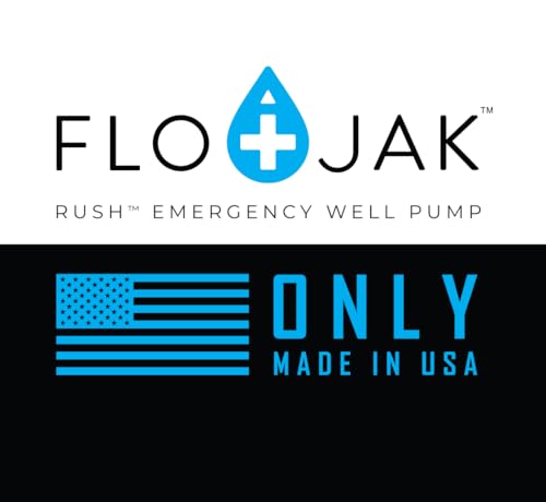 Flojak 50ft Emergency Backup Well Pump Kit – Manual Rush™ Water Pump for Off-Grid Living, Power Outages, Disasters, and Survival – No Electricity Required – Easy DIY Use