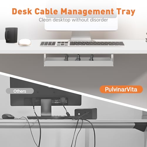 Dual Motor Standing Desk Frame, 256 lbs Capacity with Cable Management Tray — view 6