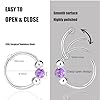Small Cartilage Hoop Earrings for Women Men, Opal Silver Earrings 316L Surgical Steel Hinge Huggie Hoop Earrings for Helix,Tragus,Jewelry Hypoallergenic Earrings Nose Ring (purple, 8MM) #1