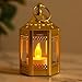 VELA LANTERNS 6pc Mini Small 4.5 Inch Metal Moroccan Lanterns Decorative Candle Tealight Holders for Centerpieces, Ramadan, Home Decor, Weddings, Gold