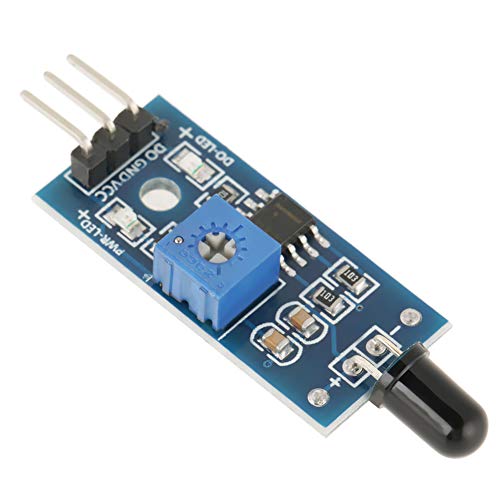 IR Flame Sensor Module Infrared Detector Adjustable Sensitivity for Flame Detection 5 pcs SmartSense Flame Sensor Detector Flame Sensor Module Detector 5 pcs