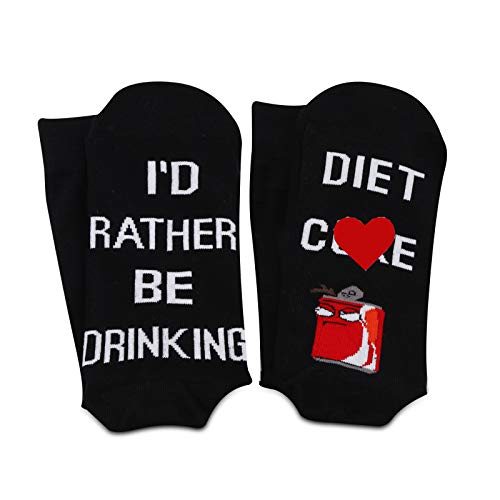 TSOTMO Diet Coke Drinks Socks Diet Coke Lover Gifts I’D Rather Be Drinking Diet Coke Socks (Drinking DiCoke)