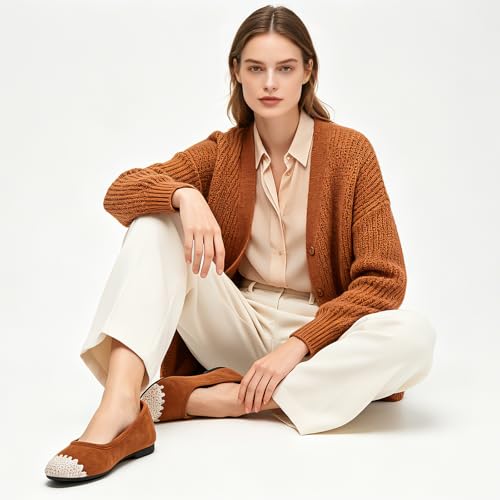 Image of Women's Ballet Flats Shoes Comfortable PU Leather Dress Slip on Shoes Teacher Business Casual