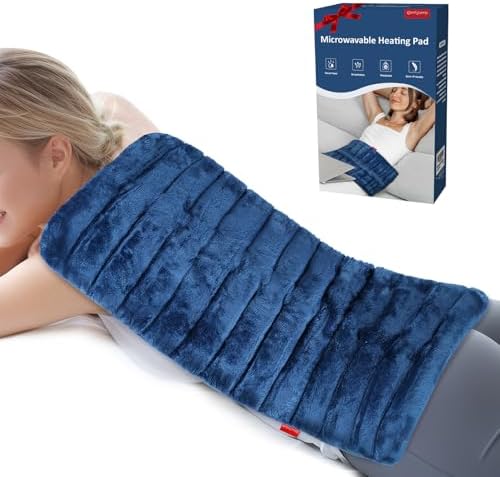 Comfytemp Extra Large Microwavable Heating Pad for Back Pain Relief, 12"x23" 3.7 LB Moist Heat Pad for Neck Shoulder, Cramps, Physical Therapy Mothers Day Gifts for Aches, Joints