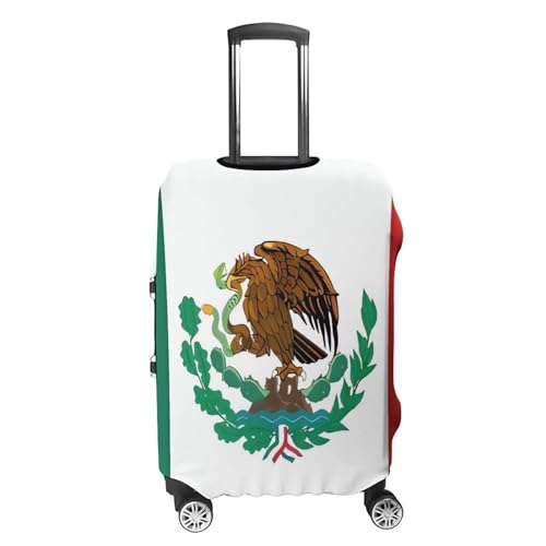 Flag Of Mexico Luggage Cover, Washable Elastic Suitcase Cover Protector Fit 18-32 Inch Luggage4