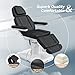 OmySalon Electrical Facial Beauty Spa Medical Treatment Bed, 120° Rotation Massage Tattoo Dental Aesthetic Chair with 3 Motors & Remote Control, Black