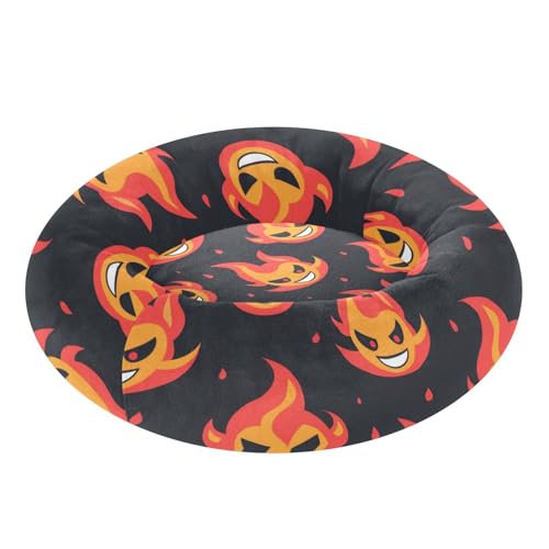 Lit pour chien et chaton de taille moyenne avec motif démon qui rit - Taille S
