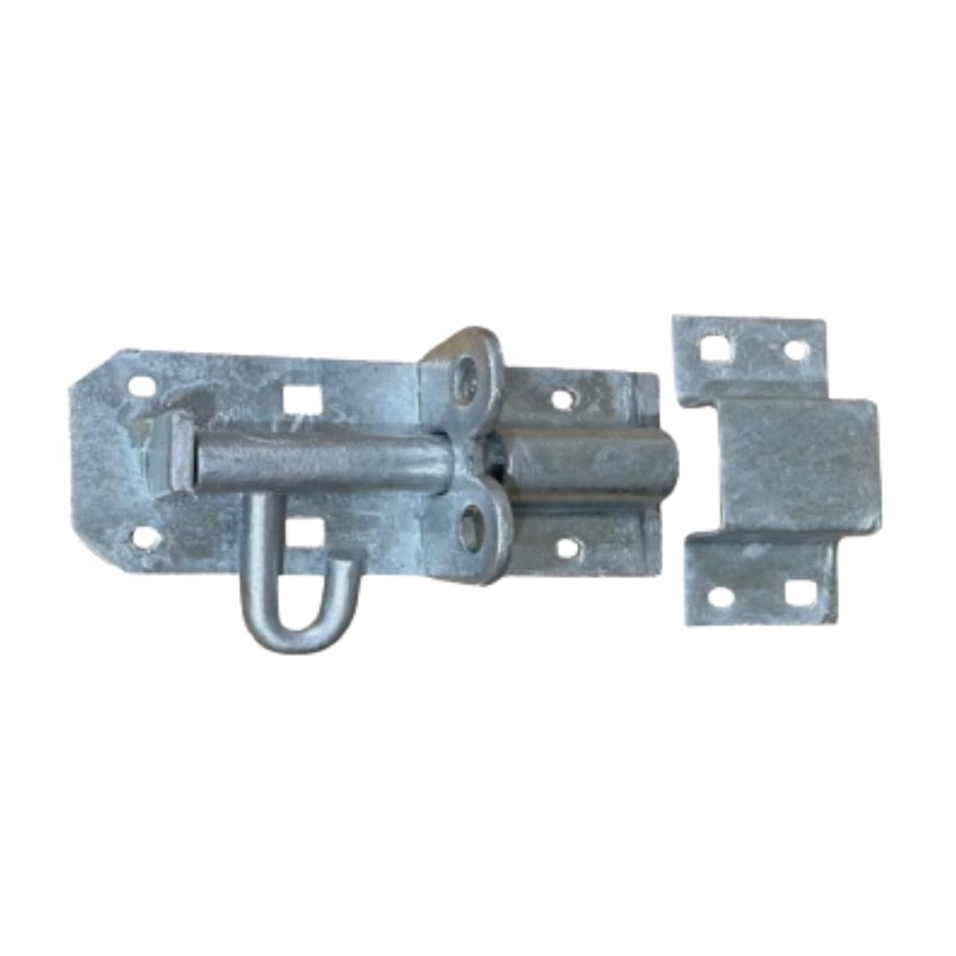 Brenton Bolt Sliding Door Lock for Bedroom Patio Door Security - 4" (100mm), 6โ (150mm), 8" (200mm) Heavy Duty Galvanised Gate Latch Garden Shed Gate Bolts for Wooden Gates
