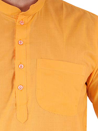 Image of HUZUR Kurta Pyjama For Men's Cotton Casual Wear Long Straight Men's Kurta Set
