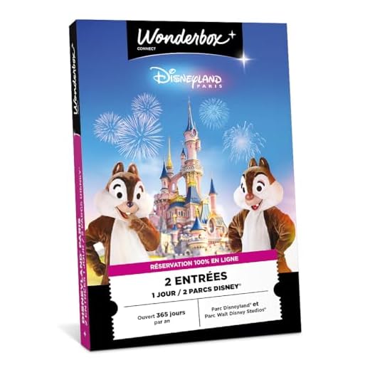 Coffret Cadeau 1 jour/2 parcs Disneyland Paris - 2 adultes - Tick’nBox
