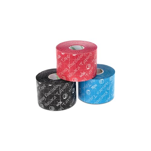 3er 1x blau 1x pink 1x schwarz NASARA Kinesiologie Tape - 3