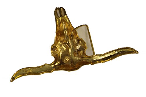 Tfj Men's Women's Fashion Belt Buckle Western Metal Big Bull Head Long Horns Texas Cow (Gold) #TOP3
