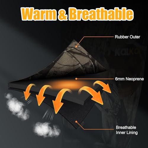 Kalkal Hunting Boots for Men Women, Insulated Waterproof Warm Rubber Boots with 6mm Neoprene Rubber, for Hunting, Gardening, Farming, Fishing, and Yard Work2