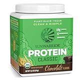 Brown Rice Protein Powder with Bcaa & Amino Acids Raw Rice Protein Shake Gluten Free Low Carb Dairy Free | Plant Based Classic Sprouted Brown Rice Protein Powder Chocolate 375g by Sunwarrior