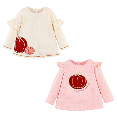 Mud Pie Girls' Pink Pumpkin Patch Tunic2