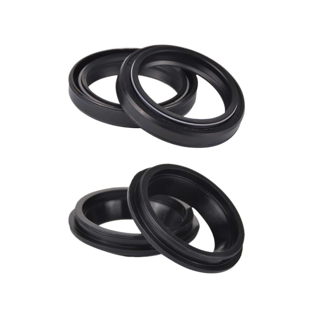 LXfOtG Front Fork Oil Seal 41x53x8 Dust Seal Compatible With ZX7R ZX9R ZX10R 10 ZX6R 7R 9R 10R ZXR750R ZXR750 Z650(2PCS SEAL 2PCS COVER)