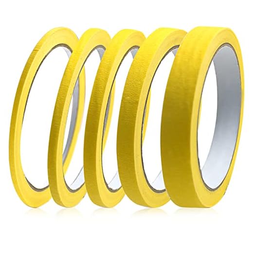 5 Rolls Yellow Masking Tape