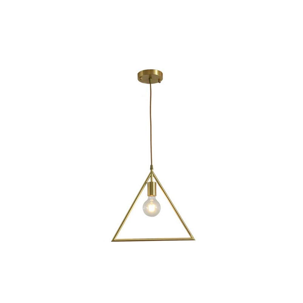 Lustre moderne en cuivre géométrique LED pour salle à manger et salon