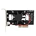 Tarjeta adaptadora PCI-E con disipador, Tarjeta adaptadora Adaptador de Red NVMe M.2 Plug and Play Tarjeta adaptadora SSD a PCI-E Alto Rendimiento Eficiente con Ventilador de refrigeración