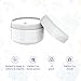 Houseables Lotion Jars, Lotion Container, Cosmetic Jars with Lids, Body Butter Containers, Travel Pots for Creams, Makeup, Moisturizer, Storage, Refillable, Empty, Small, Plastic, White, 4 OZ, 12 PK