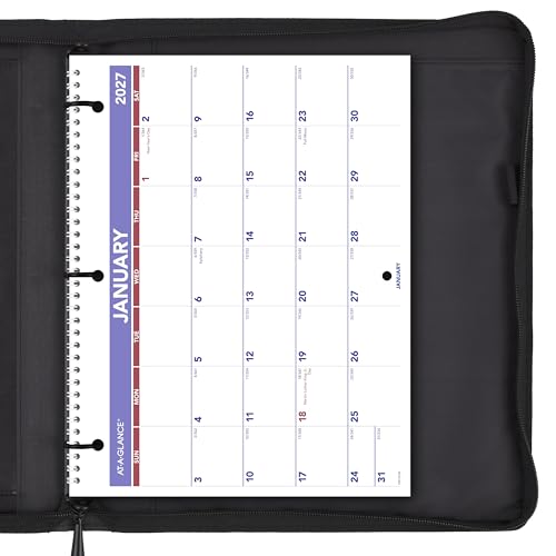 Image of AT-A-GLANCE 2027 Wall Calendar, 8.5 inch x 11 inch Planner, Fits 3-ring Binder, Unruled Blocks, Monthly (PM1702827)
