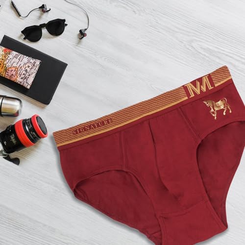 Image of Macroman M-Series MW Signature Collection By Rohit Bal Premium Supima, Modal, Spandex Mens Briefs
