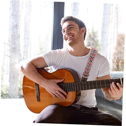 ibasenice 2 Ensembles Brodé Sangle De Guitare Guitare Ceinture Pour Cadeau Tissé Guitare Rétro Cadeaux Rétro Guitare Sangles Guitare Bretelles Basse Sangle Véritable Cuir Ukulélé Blanc - Les Beatles, Paul McCartney, John Lennon, RIngo Starr, George Harrison ibasenice 2 Ensembles Brodé Sangle De Guitare Guitare Ceinture Pour Cadeau Tissé Guitare Rétro Cadeaux Rétro Guitare Sangles Guitare Bretelles Basse Sangle Véritable Cuir Ukulélé Blanc – Image 8