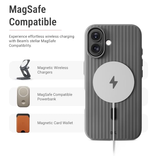 Image of DailyObjects PC Beam 2.0 Magnetic Protective Case Cover Compatible with iPhone 17|Magsafe|Camera & Body Protection|Anti Shock,Scratch Resistant|Precise Cutouts Modern Design|Wireless Charging-Black