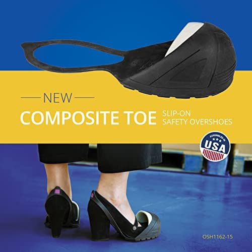 Oshatoes OSH1162-15, Composite Toe Cap, Natural Rubber Slip On Safety Overshoe with Backstrap, Large, Men's 8-10, Women's 10-12 | Image 3