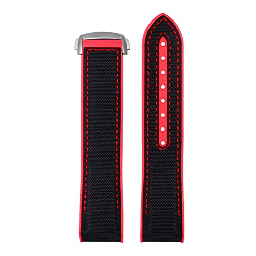 Bracelet de montre en nylon de silicone 22mm étanche et résistant pour Speedmaster