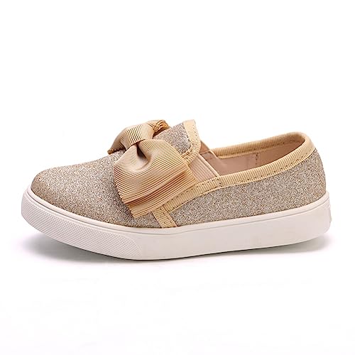 Kids Girls Fashion Sneaker Casual Slip-On Glitter Loafer Tennis Shoes3