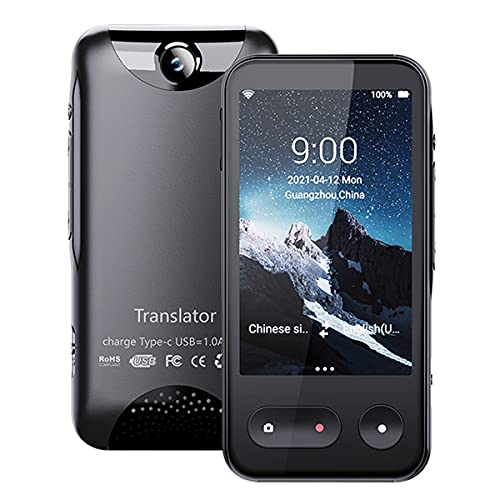 Traduttore di Lingue Dispositivo di traduzione Fotografica 4G WiFi Traduzione istantanea Online in 138 Lingue Traduzione Offline in 14 Lingue Dizionario elettronico con Funzione di Registrazione