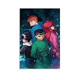 PBYOSCZYE YuYu Hakusho Comics Role Poster Pintura Decorativa Lienzo Arte de Pared Salón Póster Dormitorio Pintura 08 x 12 pulgadas (20 x 30 cm)