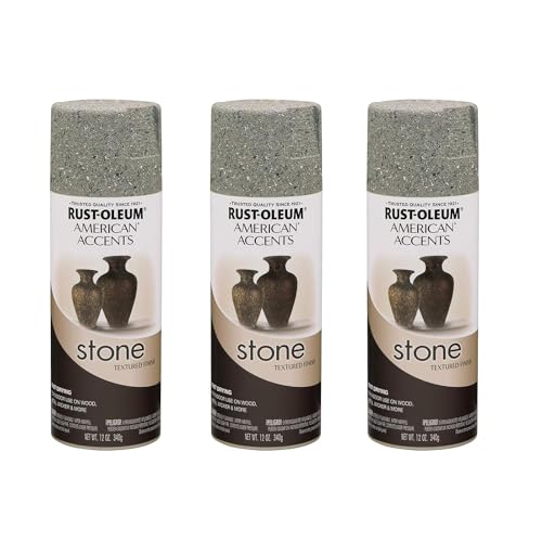 Rust-Oleum 7992830A3 Creations Spray Paint, 3 Pack, Gray Stone, 3 Count