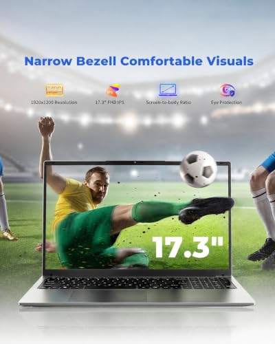 Image of NIAKUN Laptop, Window 11 Pro Laptop Computer 2026, 17.3 Inch Lap Top, 16GB RAM 1TB SSD PC, Core i5-7Y57 Processor, FHD Display, WIFI5, BT5.0, Office 365, for Business, School, Work, Student, Gray