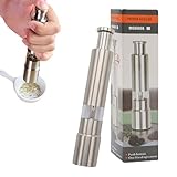 Eabdice Molino de Especias de Acero Inoxidable, Molinillo de sal y pimienta de...