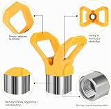 WOOLUCK® 6 sztuk Airless dysza z uszczelką końcówkową, do systemów natryskowych Airless (typ 515, 517, 519, 521, 523, 525)