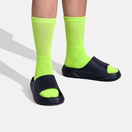 Image of Neeman's Cushers Slides with CushyVerse Tech | Waterproof & Quick-Dry Recovery Sandals with Superior Cushioning & Bounce | Lightweight & Comfortable Indoor Outdoor Slippers Black