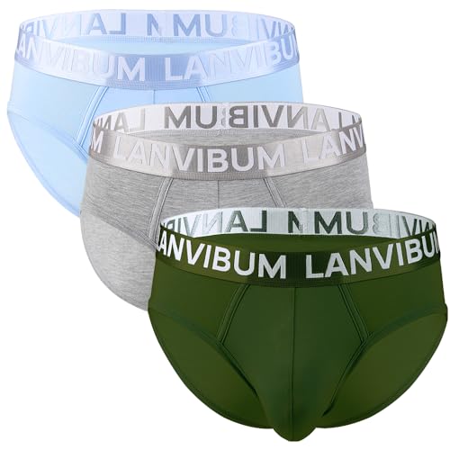 Men's Briefs Modal 3-Pack Light Weight Men's Underwear with Contoured Pouch