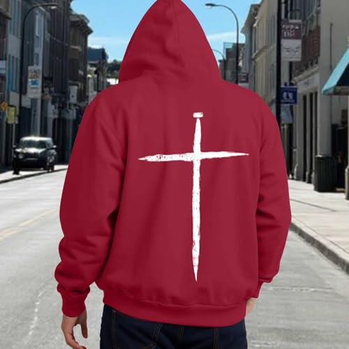 Christian Hoodies for Men Casual Autumn Faith Hoodie Fall Cross Christian Sweatshirts Faith Cross Graphic Hoodie Pullover4