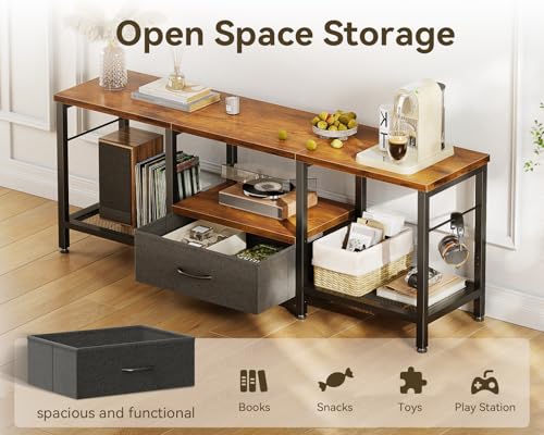 Casaottima 47″ TV Stand with Open Storage Shelves - Image 5