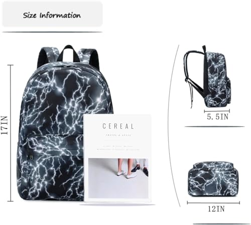 Reapta GH-HJ Boys And Girls School Backpacks Lightning Logo Backpacks Laptop Teen Waterproof Lightweight Backpacks thumb #1