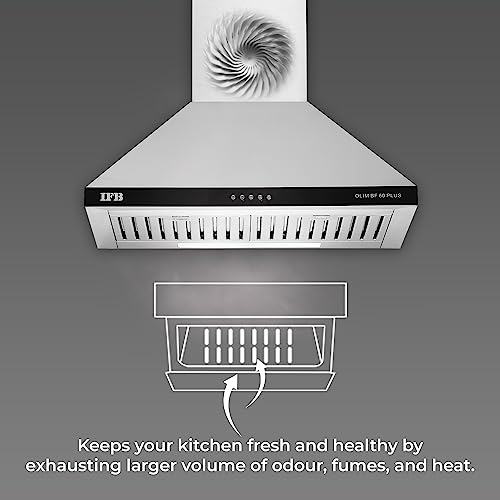 Image of IFB 60cm 960 m3 /hr Chimney (OLIM 60 Plus, 2 Cassette Filters, Touch Control, Silver)