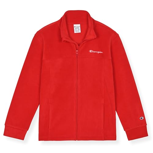Image of Champion Boys Fleece Jacket Full Zip Polar Fleece Track Jacket With Pockets for Kids Warm Layering Outerwear