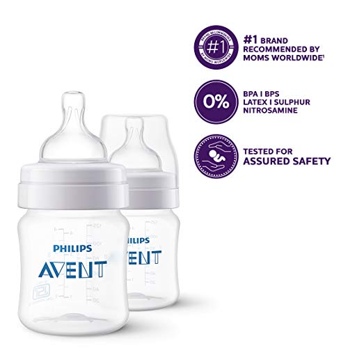 Image of Philips Avent Natural Teat Fast Flow 6 Months+ (2pcs) with Philips Avent Anti Colic Bottle 125ml (Twin Pack)