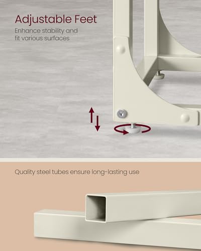 Image of VASAGLE C-Shaped End Table, Small Sofa Side Table with Metal Frame