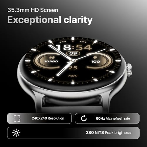 Image of Fire-Boltt Phoenix Pro Round Smart Watch 1.39″ HD Display with Bluetooth Calling, AI Voice Assistant, SpO2 & Heart Rate Monitor, 120+ Sports Modes, IP67 Waterproof Smartwatch for Men & Women - Grey